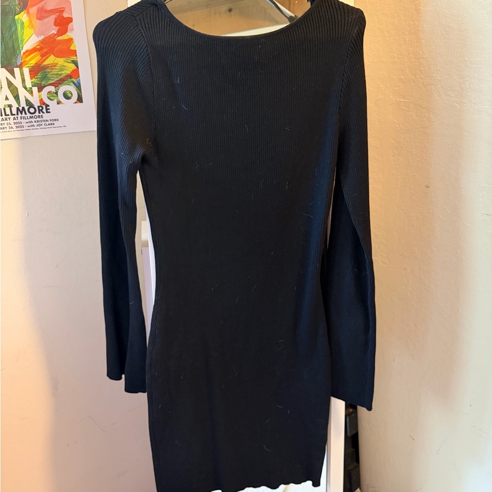 H&M Black Long-Sleeve Dress